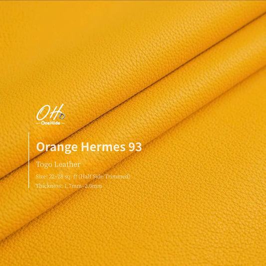 G060 Amber Yellow 9V Togo Leather