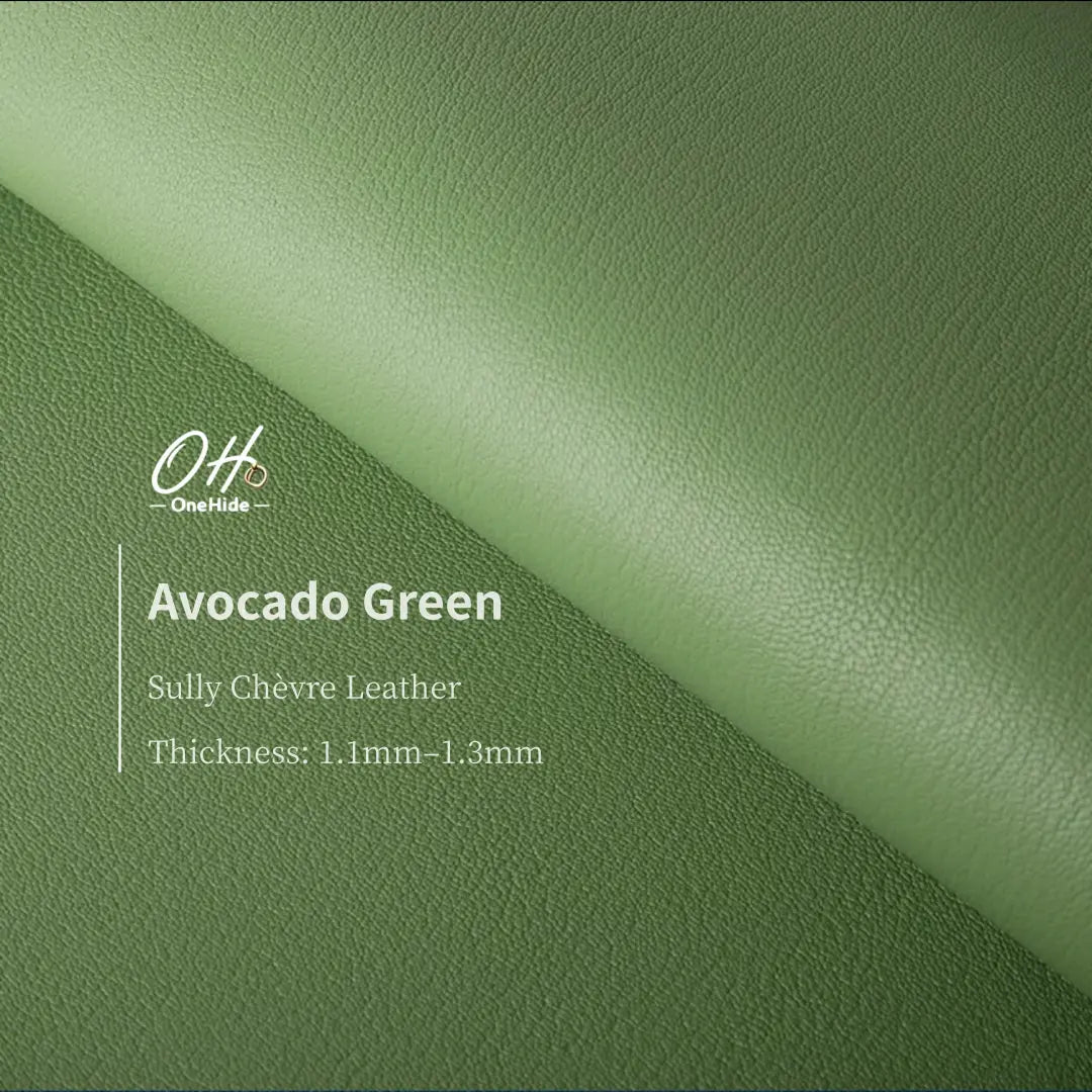 S017  Avocado Green French Alran Sully Leather