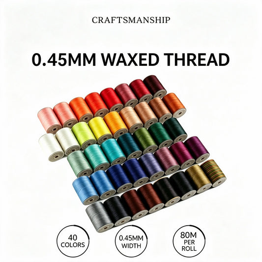 0.45 mm Waxed Round Polyester Thread