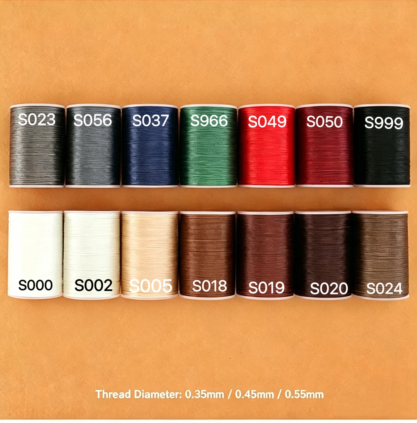 Hot Sale Round Waxed Thread 0.35/0.45/0.55mm