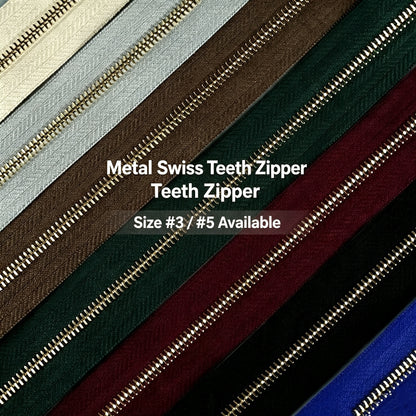 T3 / T5 Swiss‑style Teeth Zipper,Sold by 10cm Increments