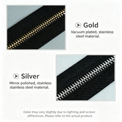 T3 / T5 Swiss‑style Teeth Zipper,Sold by 10cm Increments