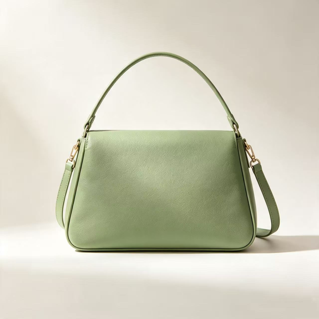 S017  Avocado Green French Alran Sully Leather