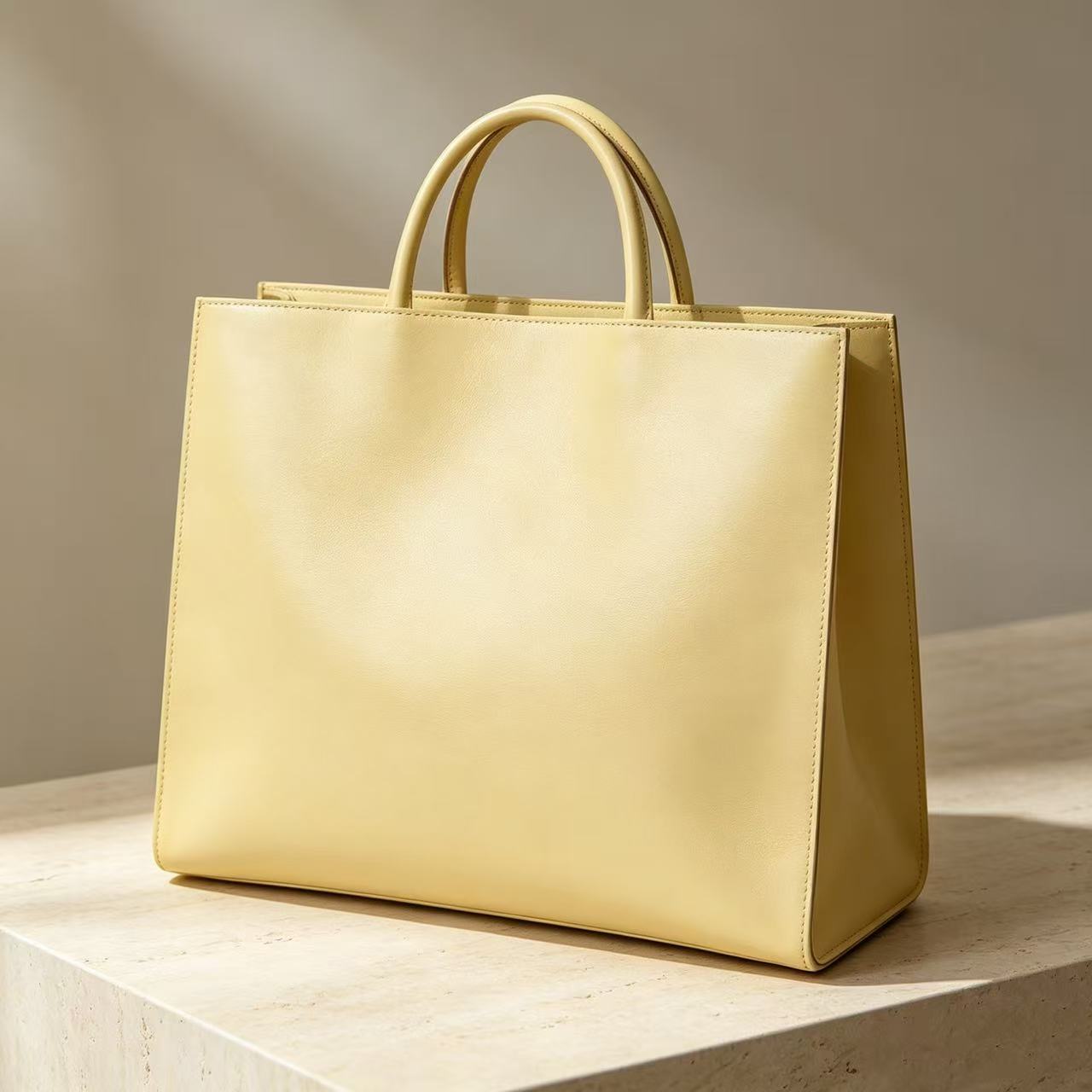 B012 Jaune Poussin 1Z Boite(Box Calf) Leather