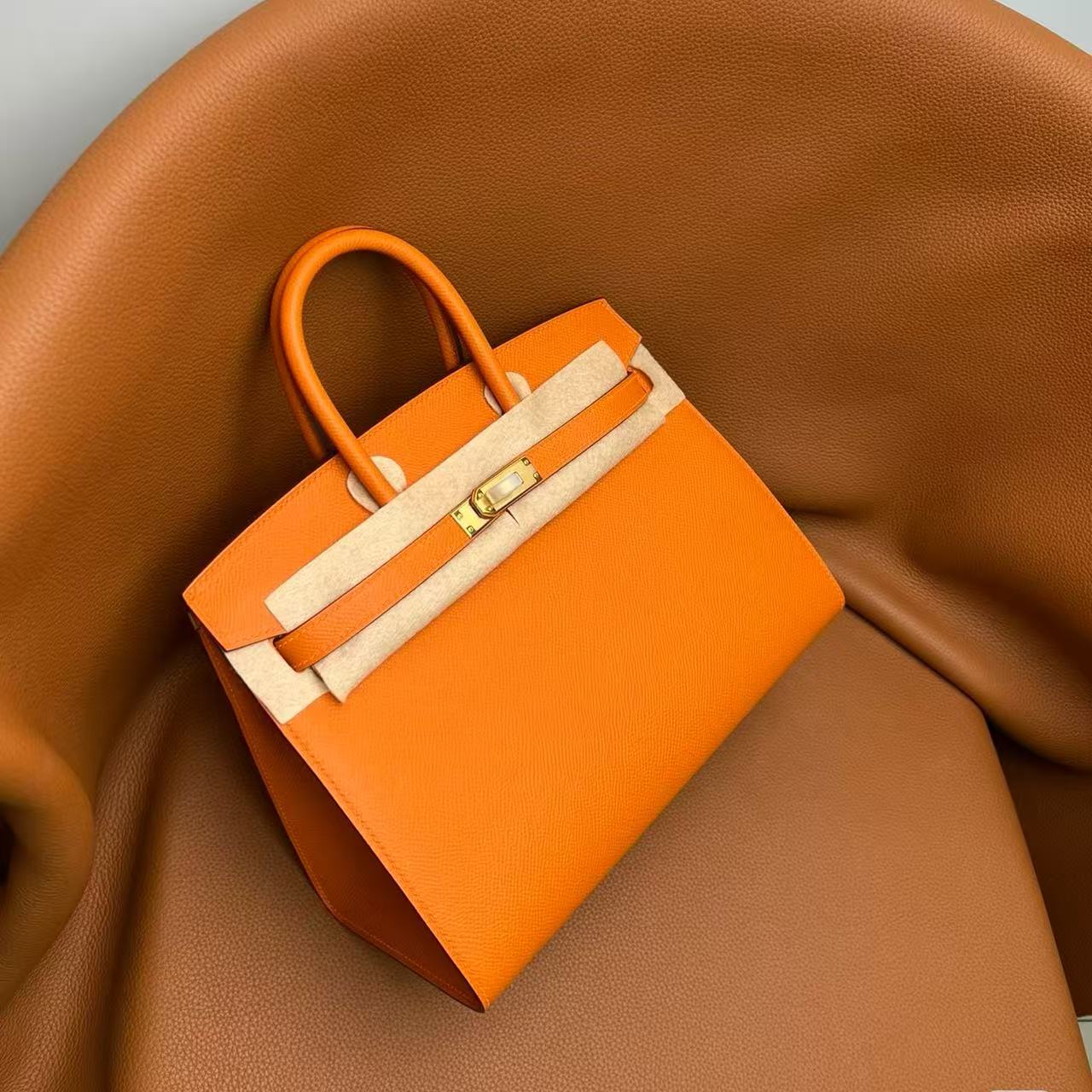 P032 Orange Hermes 93 EP Leather