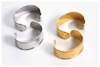 1365 Stainless Steel Cuff Bracelet ,Gold/silver