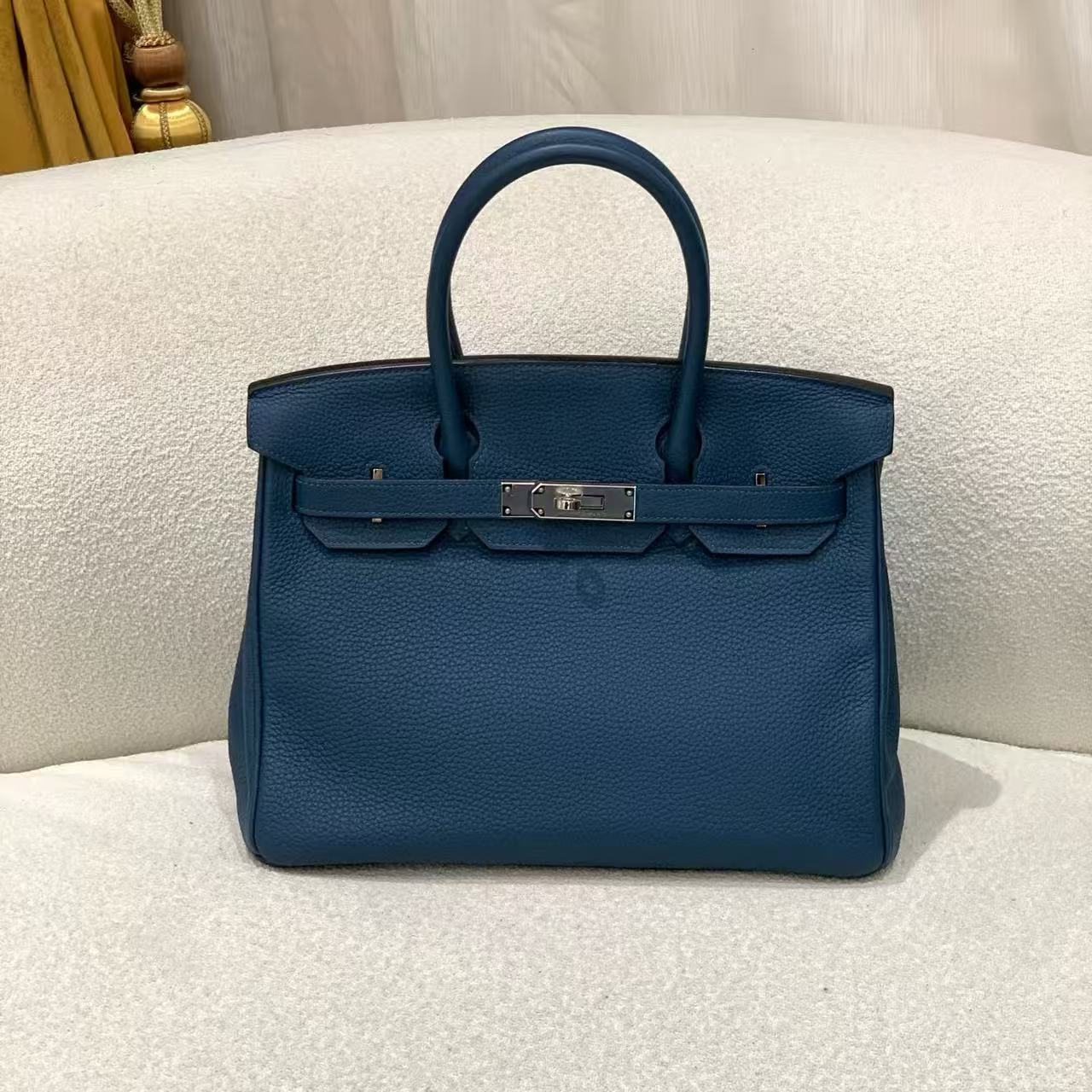 G027 Deep Blue S4 Togo Leather