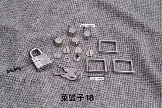 1359 Basket Bag Hardware Kit,Gold/silver,Two sizes