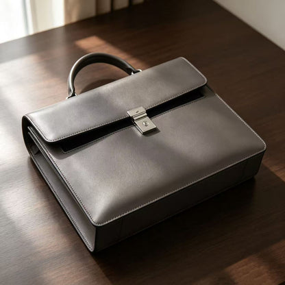 B002 Gris Asphalte M8 Boite(Box Calf) Leather