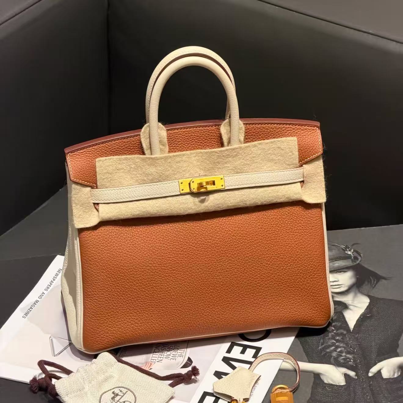 G052 Gold 37 Togo Leather