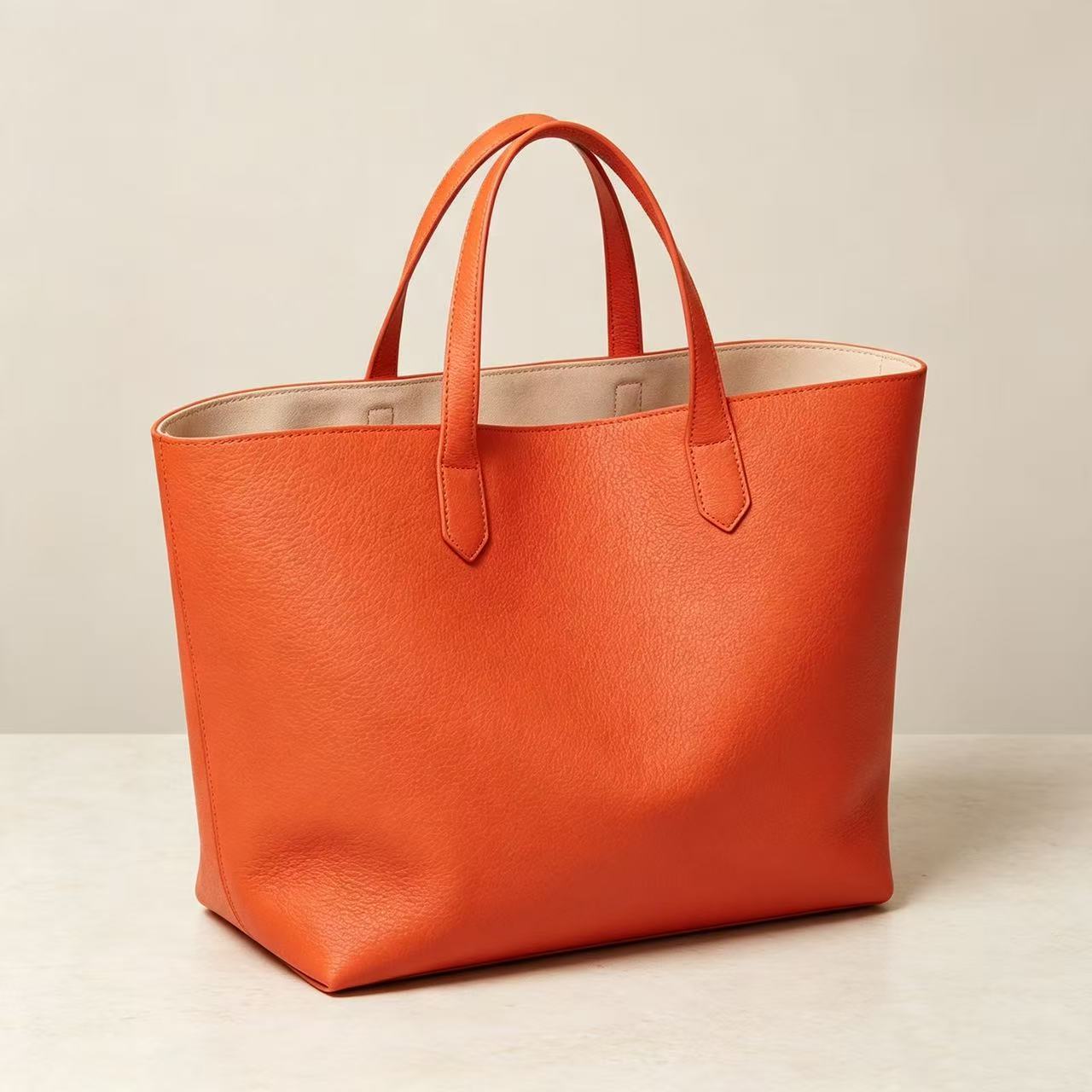 E007 Orange Mandarine EVE Leather