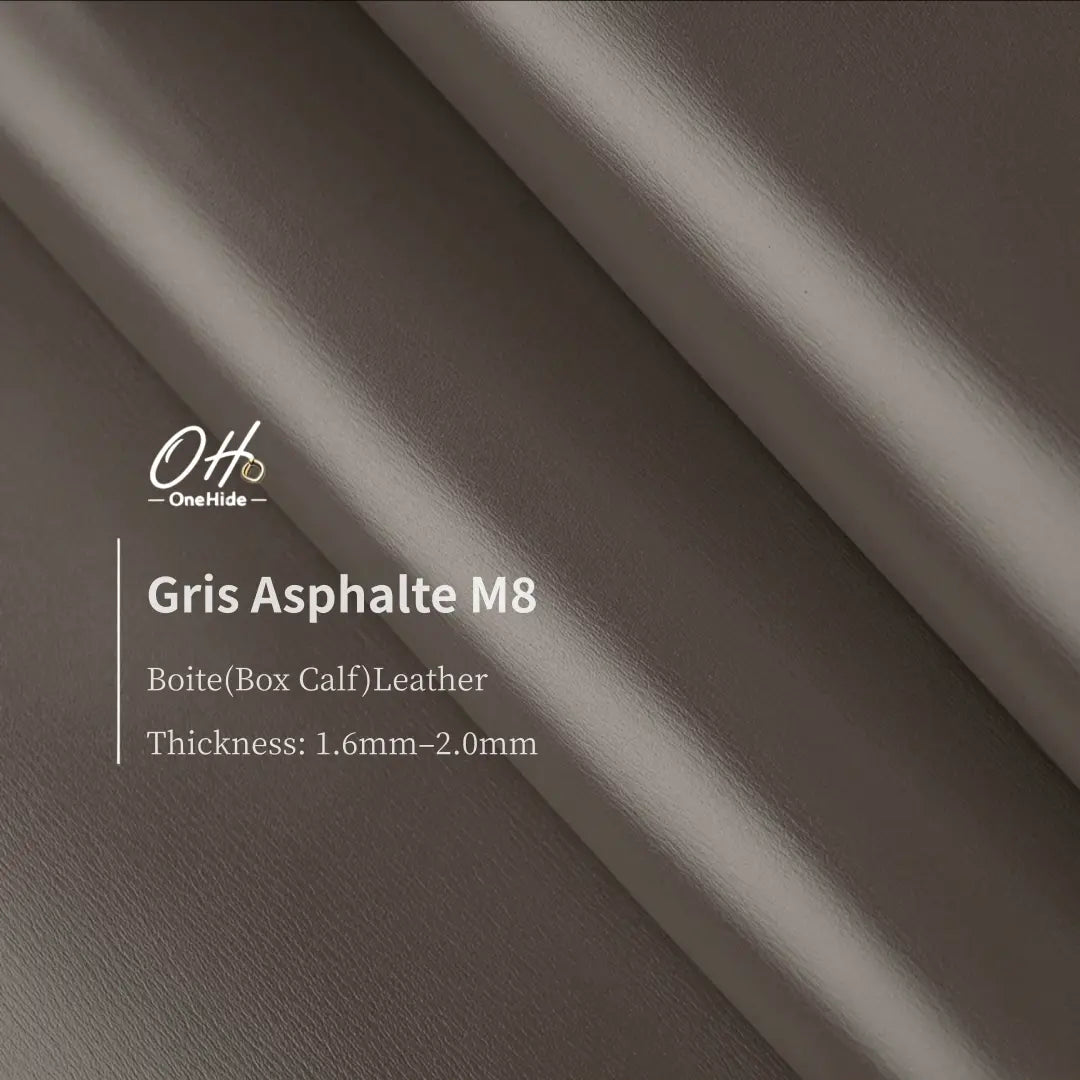 B002 Gris Asphalte M8 Boite(Box Calf) Leather