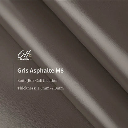 B002 Gris Asphalte M8 Boite(Box Calf) Leather
