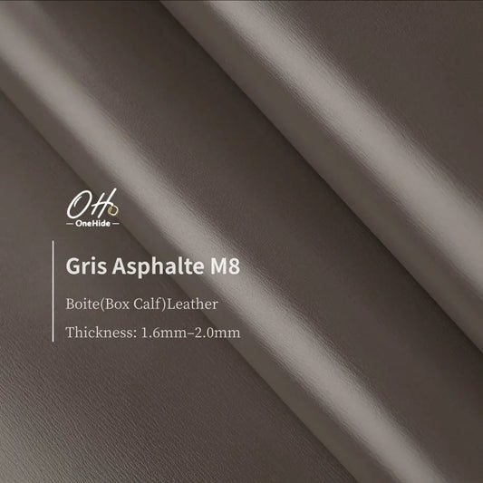 B002 Gris Asphalte M8 Boite(Box Calf) Leather