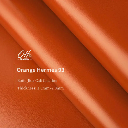 B011 Orange Hermes 93 Boite(Box Calf) Leather