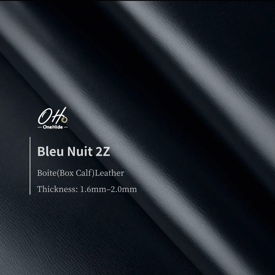 B015 Bleu Nuit Boite(Box Calf) Leather
