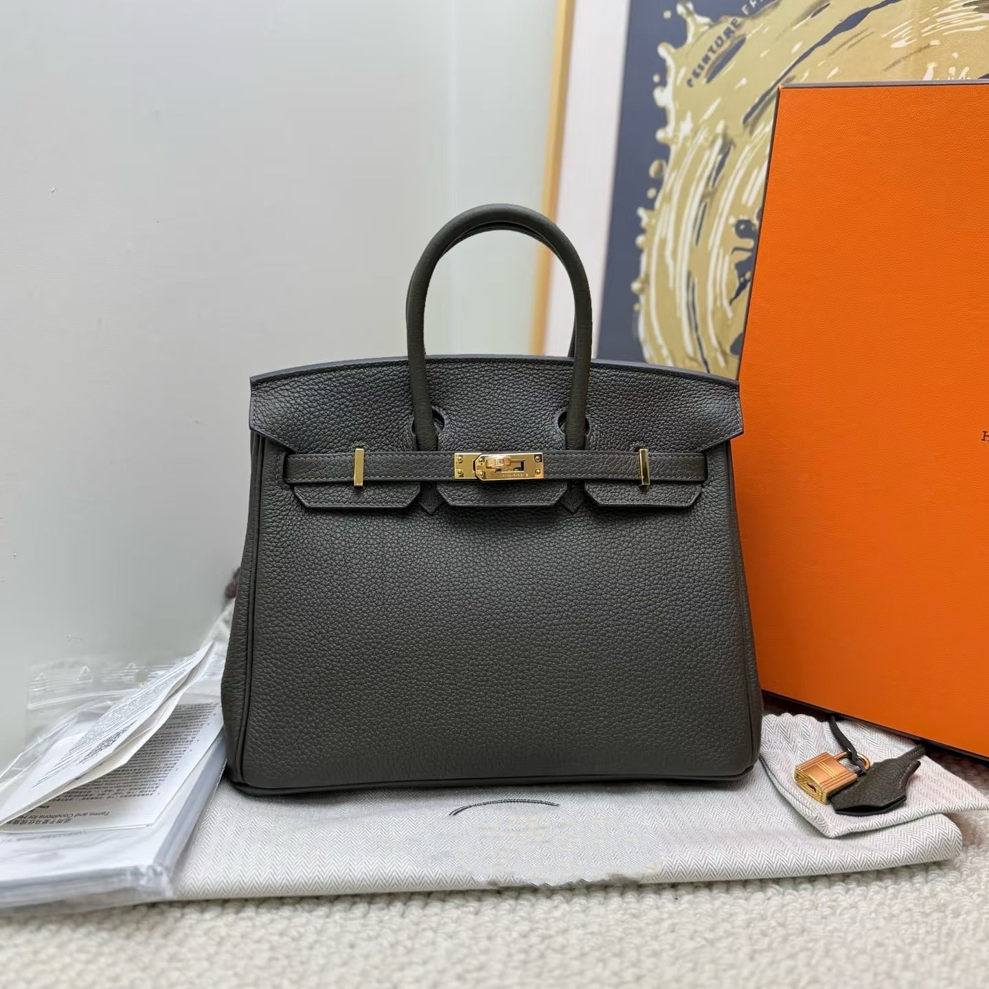G046 Vert de Gris C6 Togo Leather