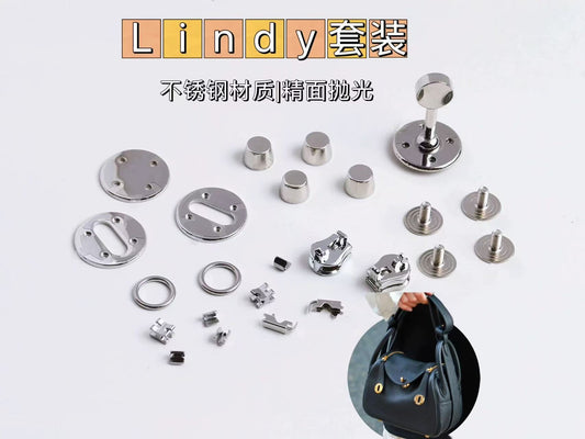 1358 Lindy Pillow Bag Hardware Kit,Gold/silver,Two sizes