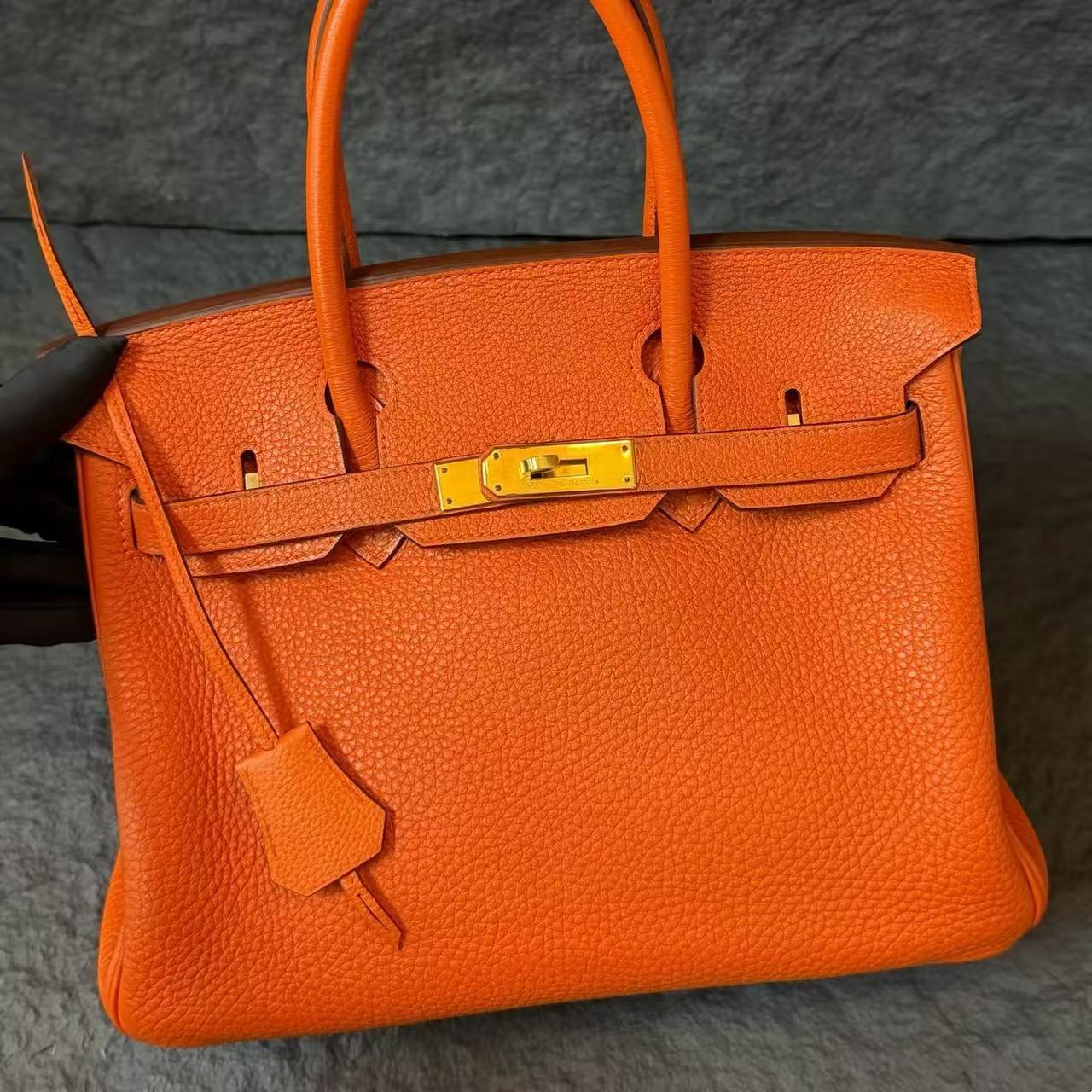 G059 Orange Hermes 93 Togo Leather