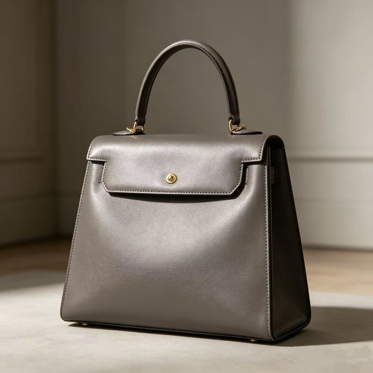 B002 Gris Asphalte M8 Boite(Box Calf) Leather