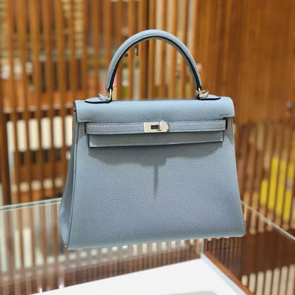 G035 Bleu Lin J7 Togo Leather